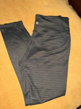 Athleta Women's Navy Thin-Stripe Performance Leggings